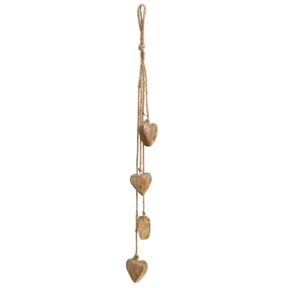 Mango Wood Heart Cluster