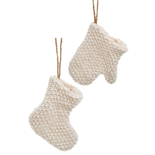 Knitted Ornaments: White