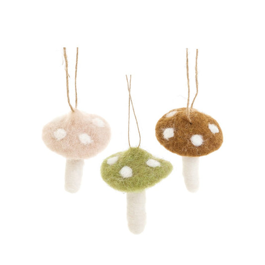 Wool Mushroom Ornament