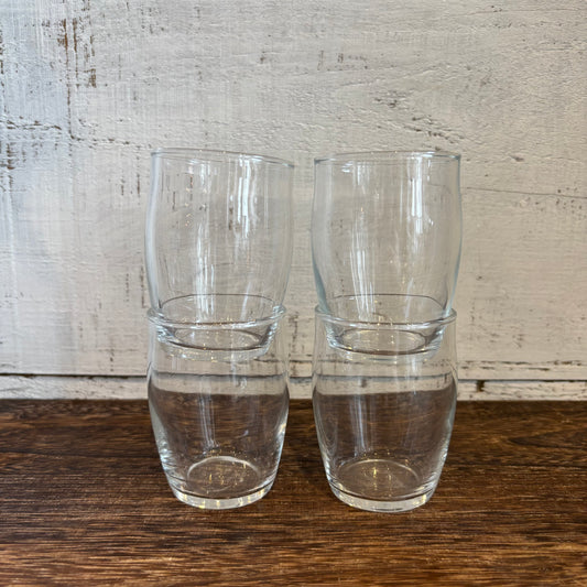 Vintage Round Plain Jane Glasses - Set of 4