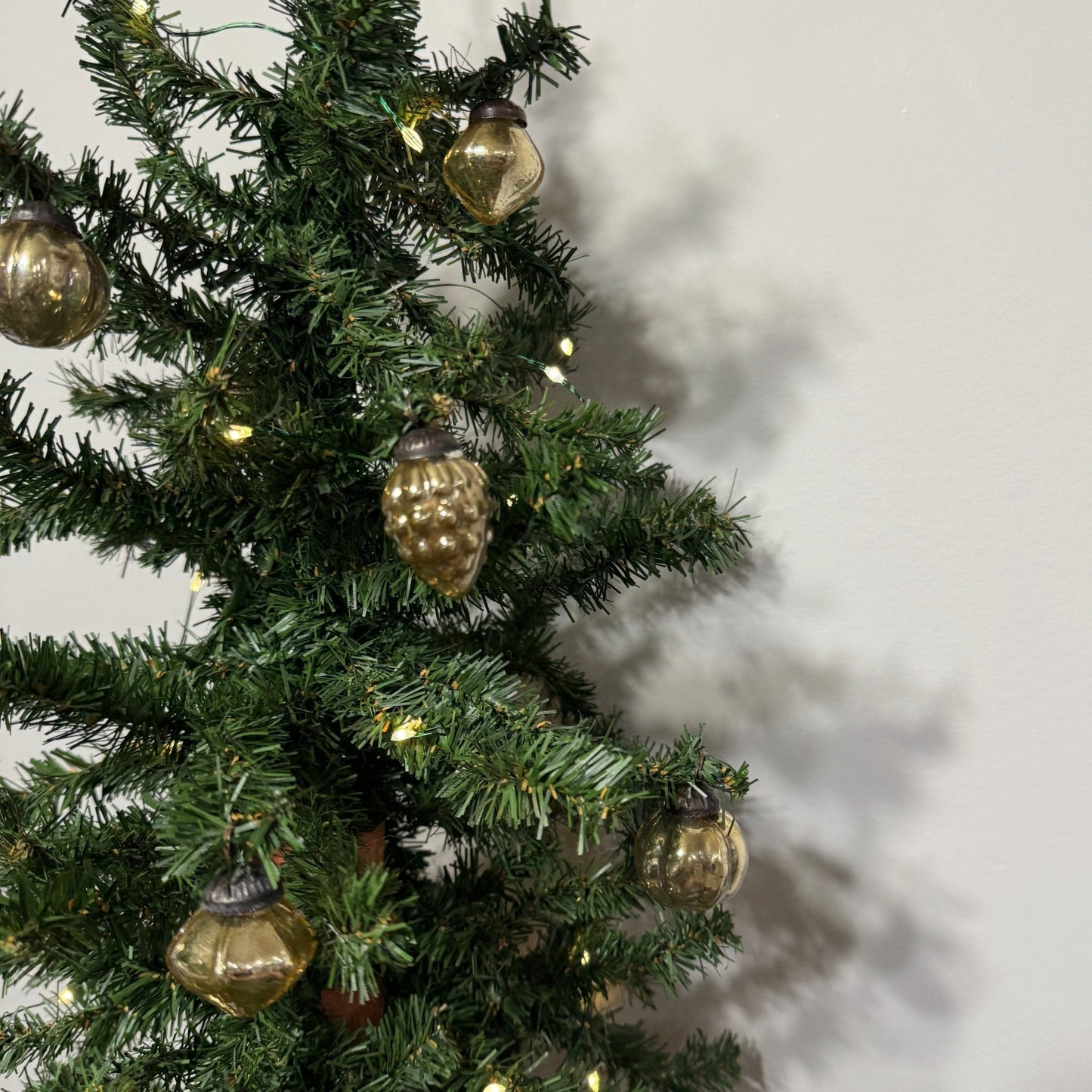 Mini Mercury Glass Ornament - Antique Gold
