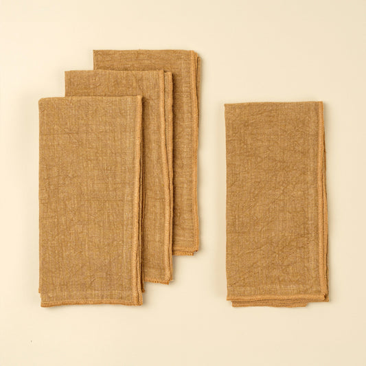 Stonewashed Linen Napkins S/4, Clay