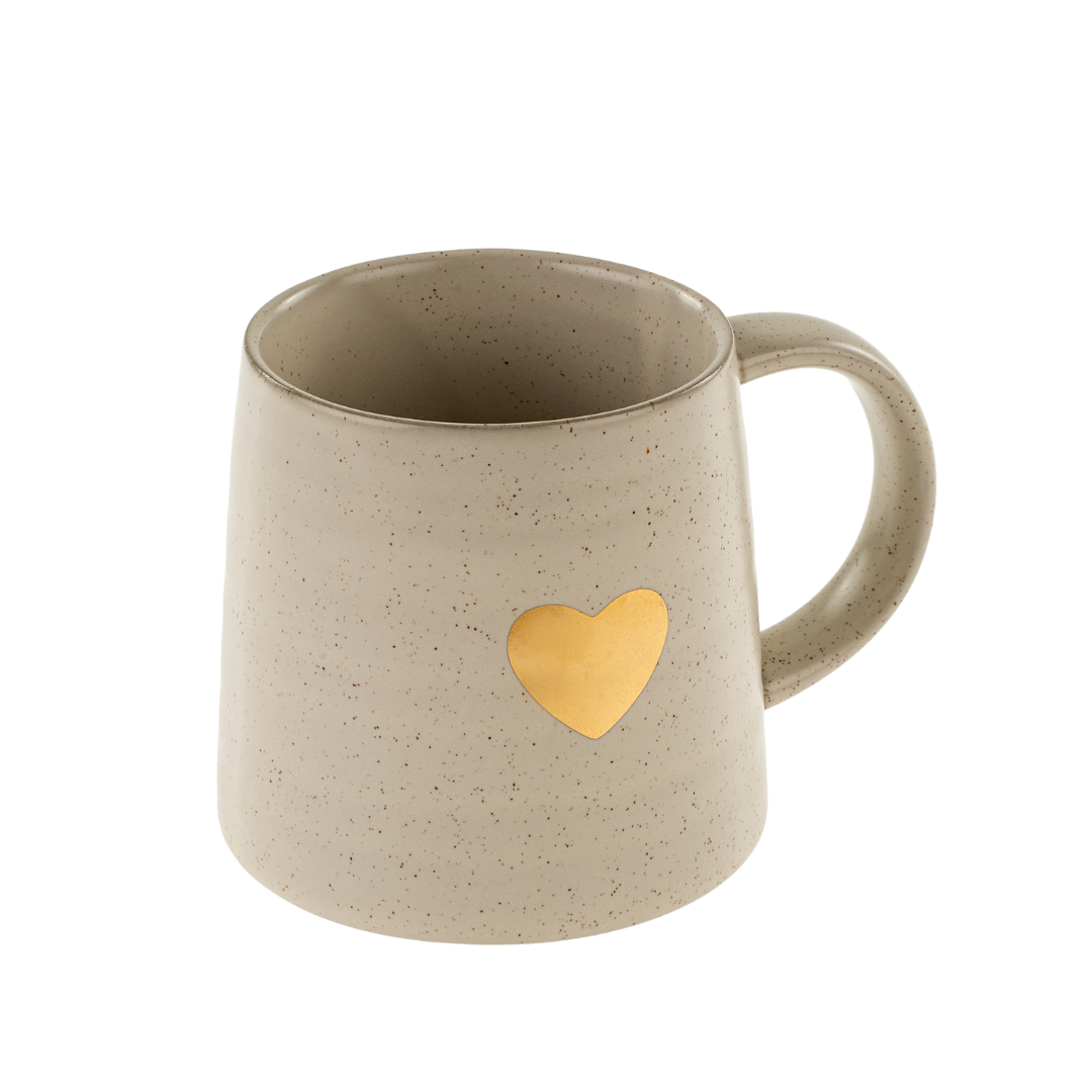 Gold Heart Mug L