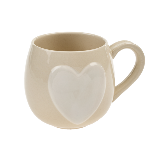 Big Heart Mug, Cream/White