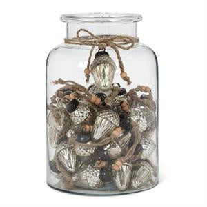 Silver Acorn Ornament