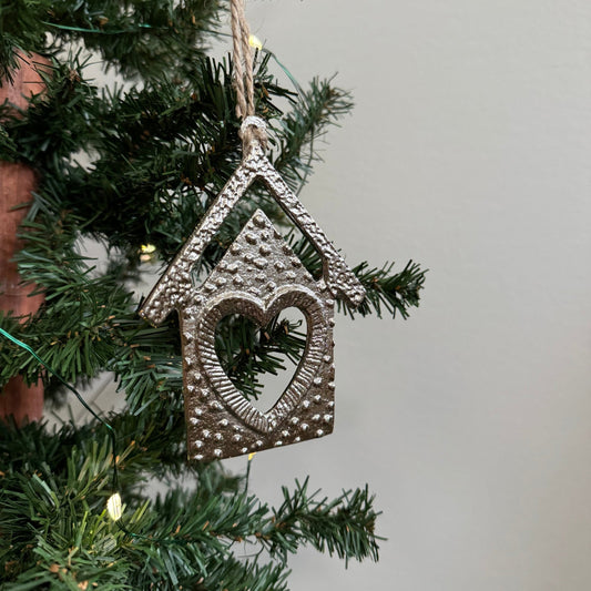 House w/ Heart Ornament