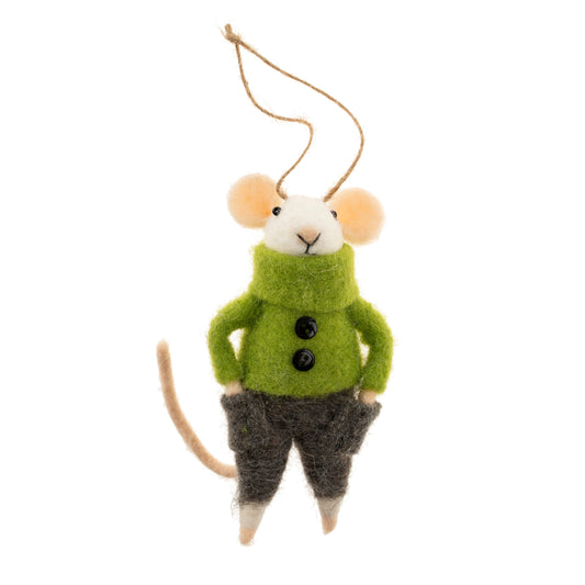 Comfortable Cooper Mouse Holiday Ornament