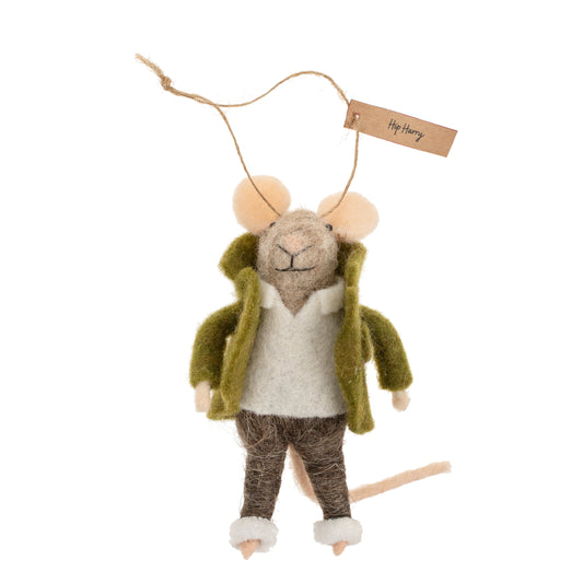 Hip Harry Mouse Holiday Ornament
