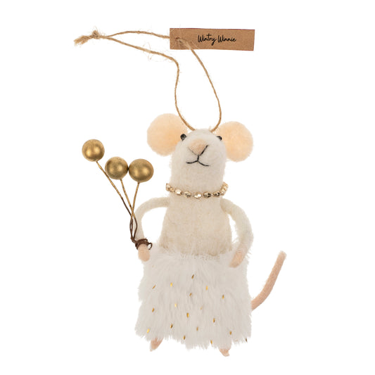 Wintry Winnie Mouse Holiday Ornament