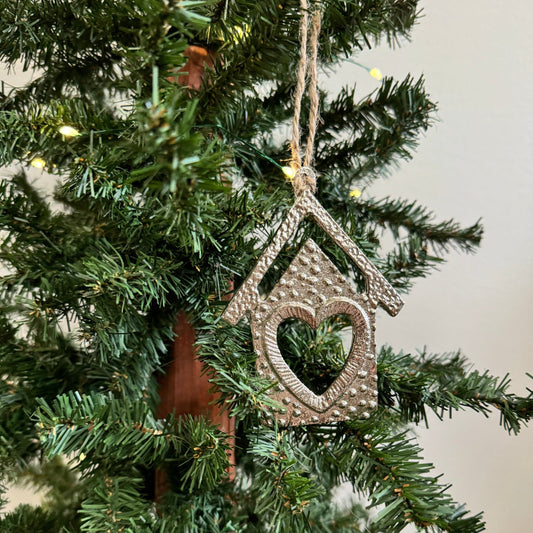 House w/ Heart Ornament
