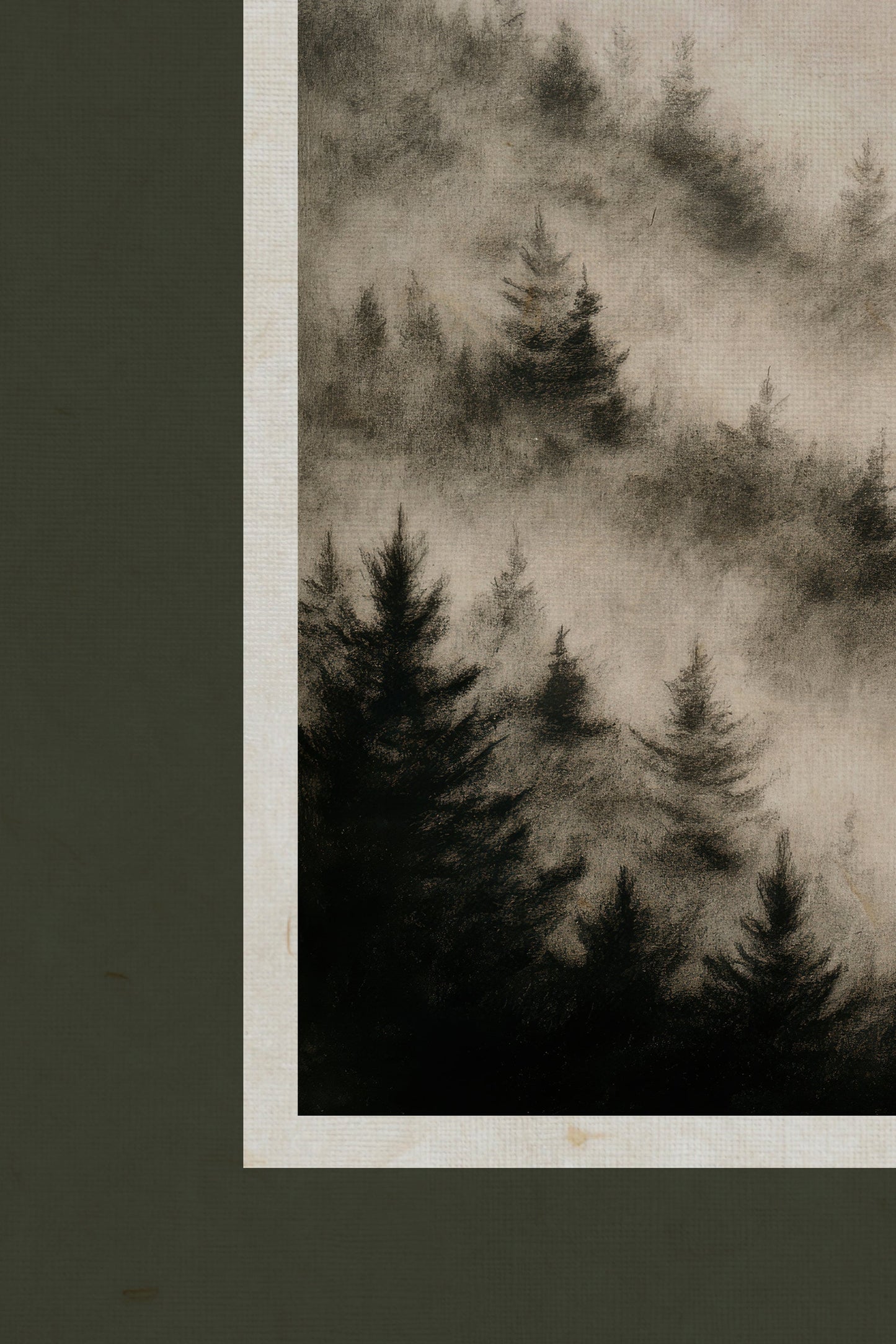 FADING TREES, VINTAGE GOLD FRAME