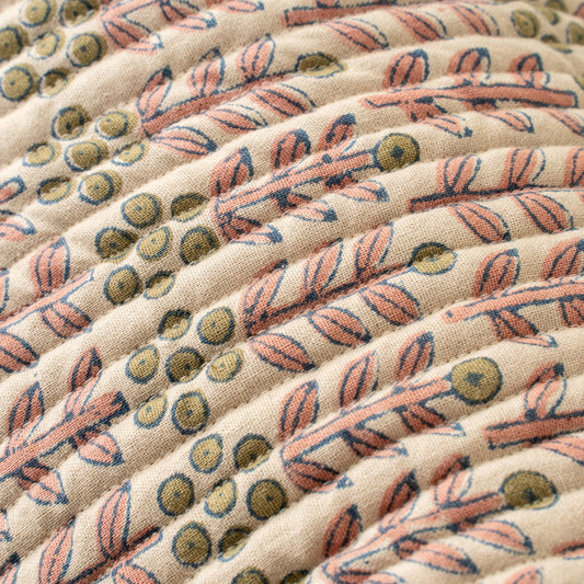 Floria Block Print Pouch L