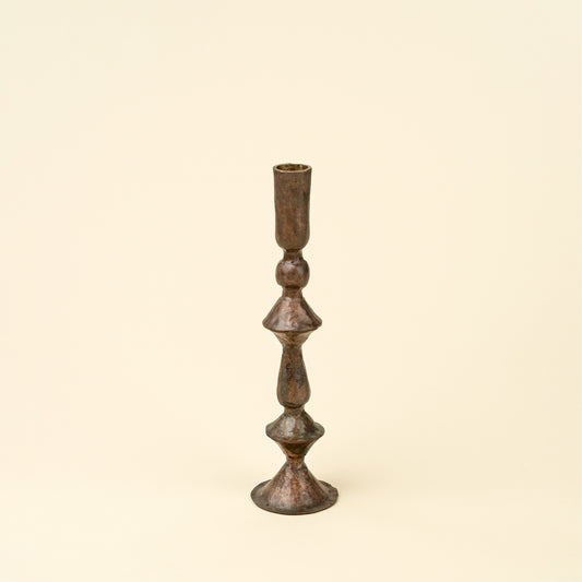 Petra Forged Candlestick - Rustic Brass