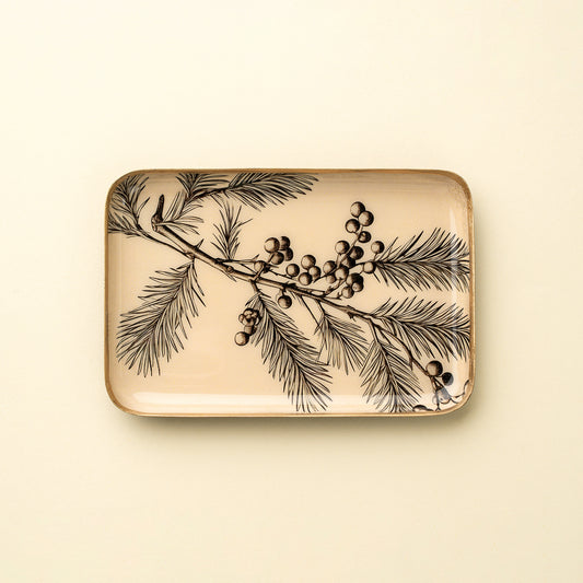 Winterberry Enamelled Tray - Small