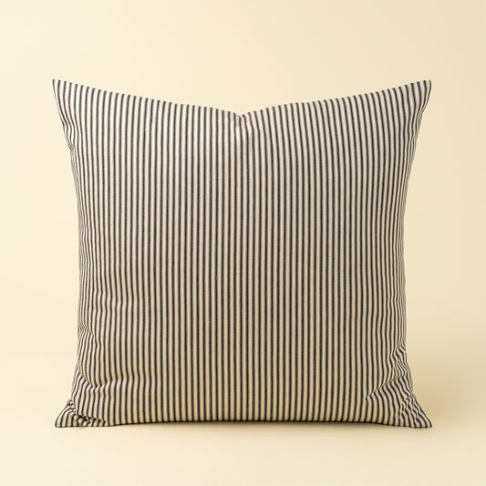 Black Ticking Pillow - 24x24