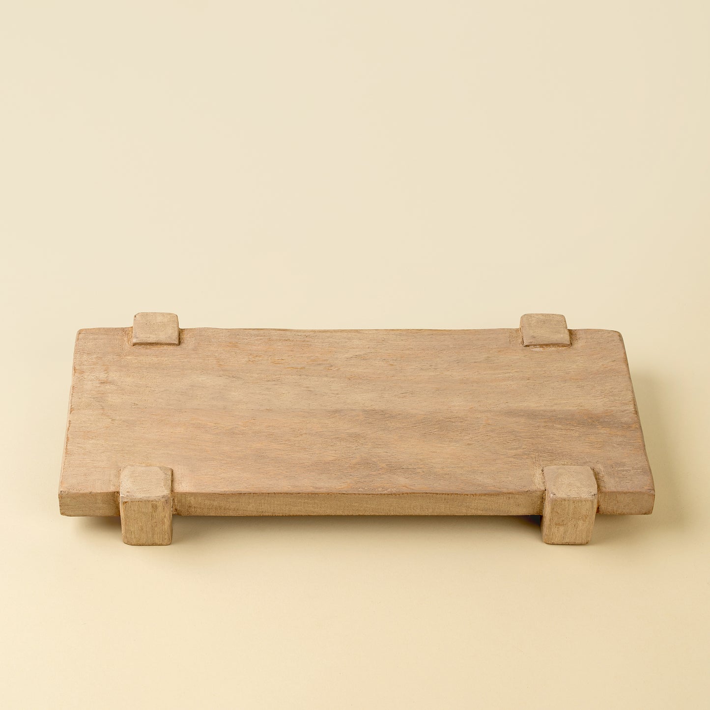 Bleached Drift Pedestal Tray