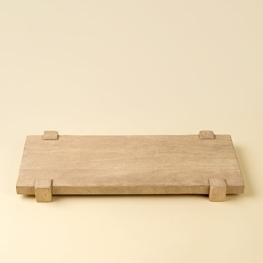 Bleached Drift Pedestal Tray