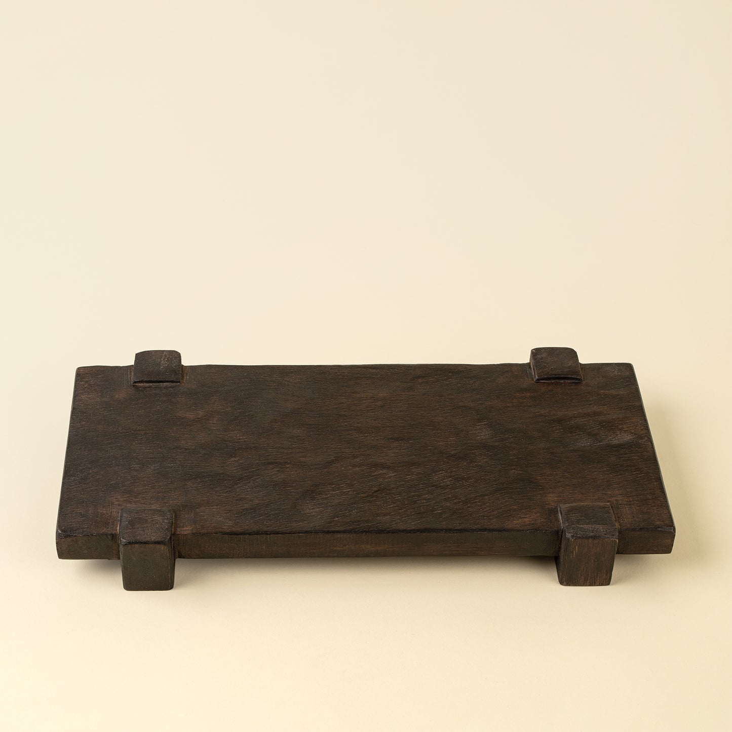 Dark Brown Drift Pedestal Tray