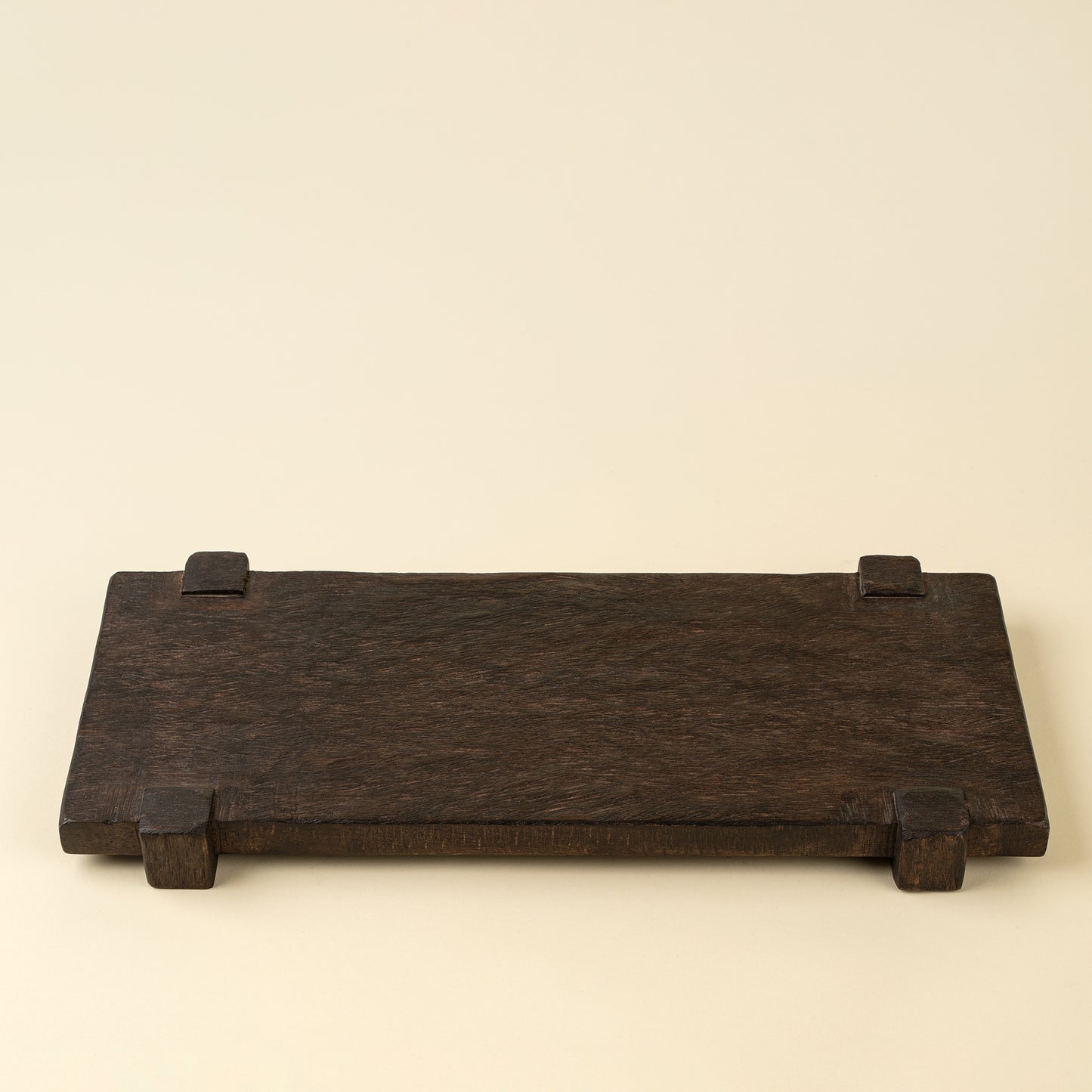 Dark Brown Drift Pedestal Tray