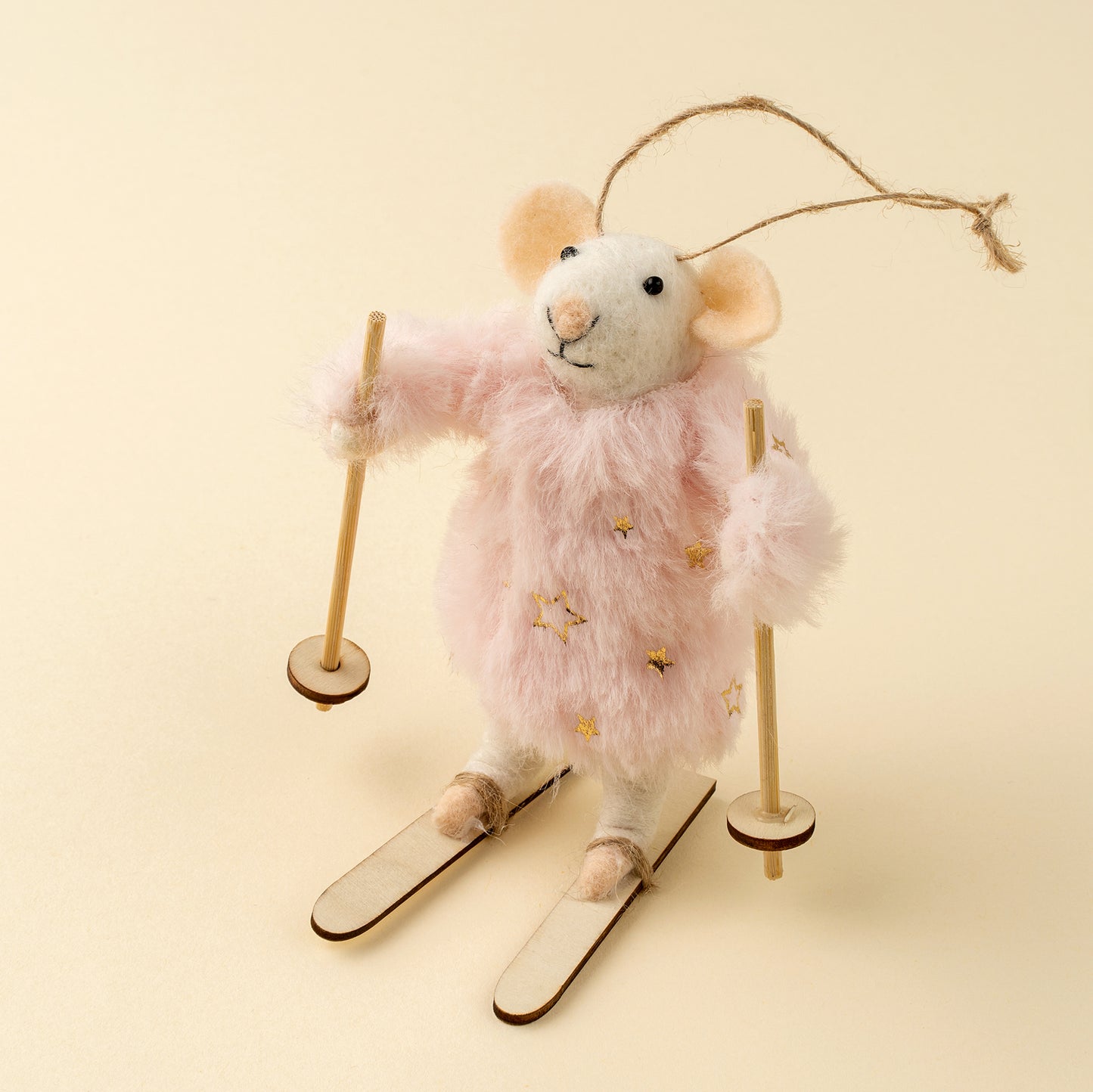 Felt Mice: Skiing Sophie