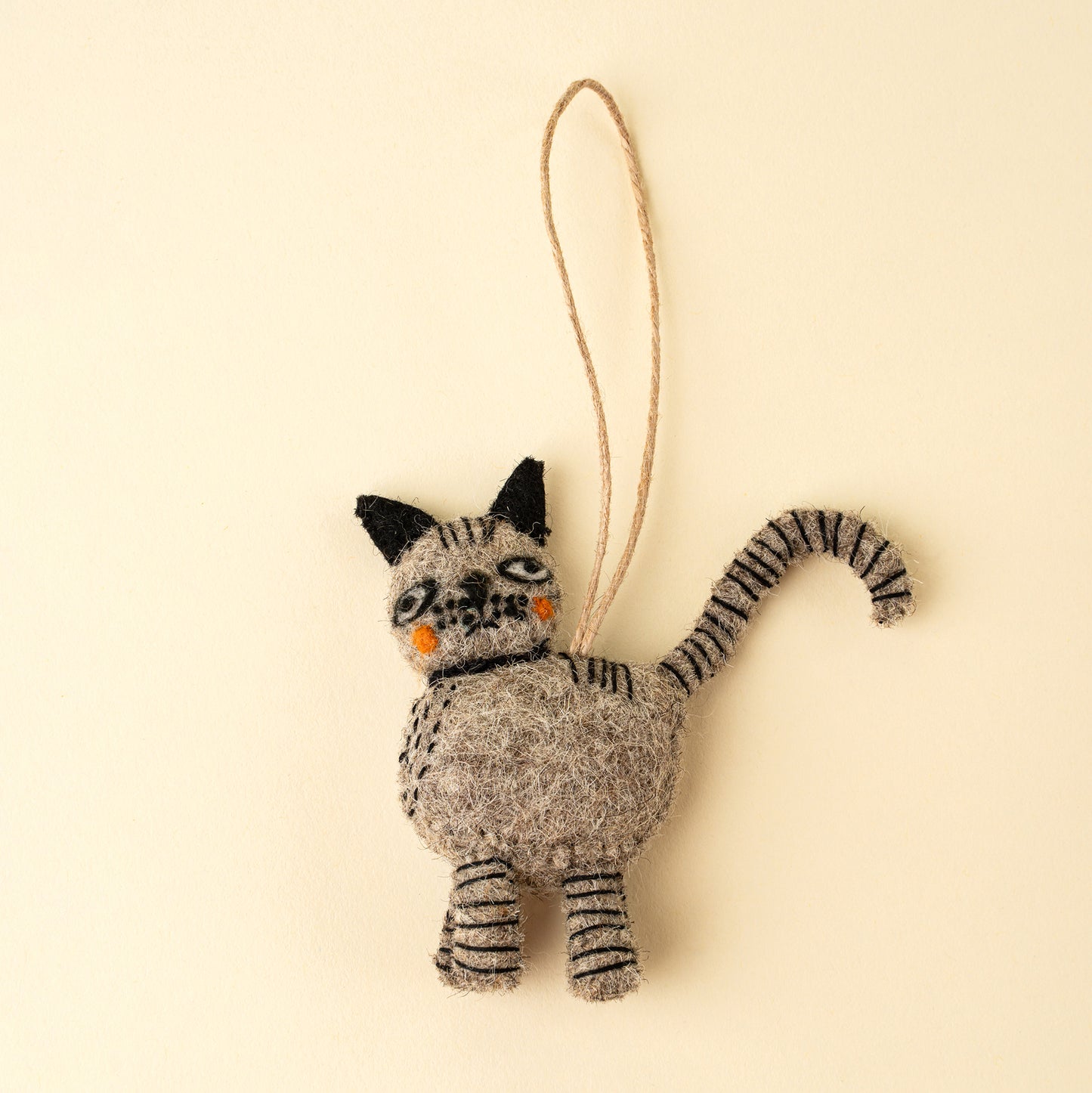 Curious Cat Felt Ornament