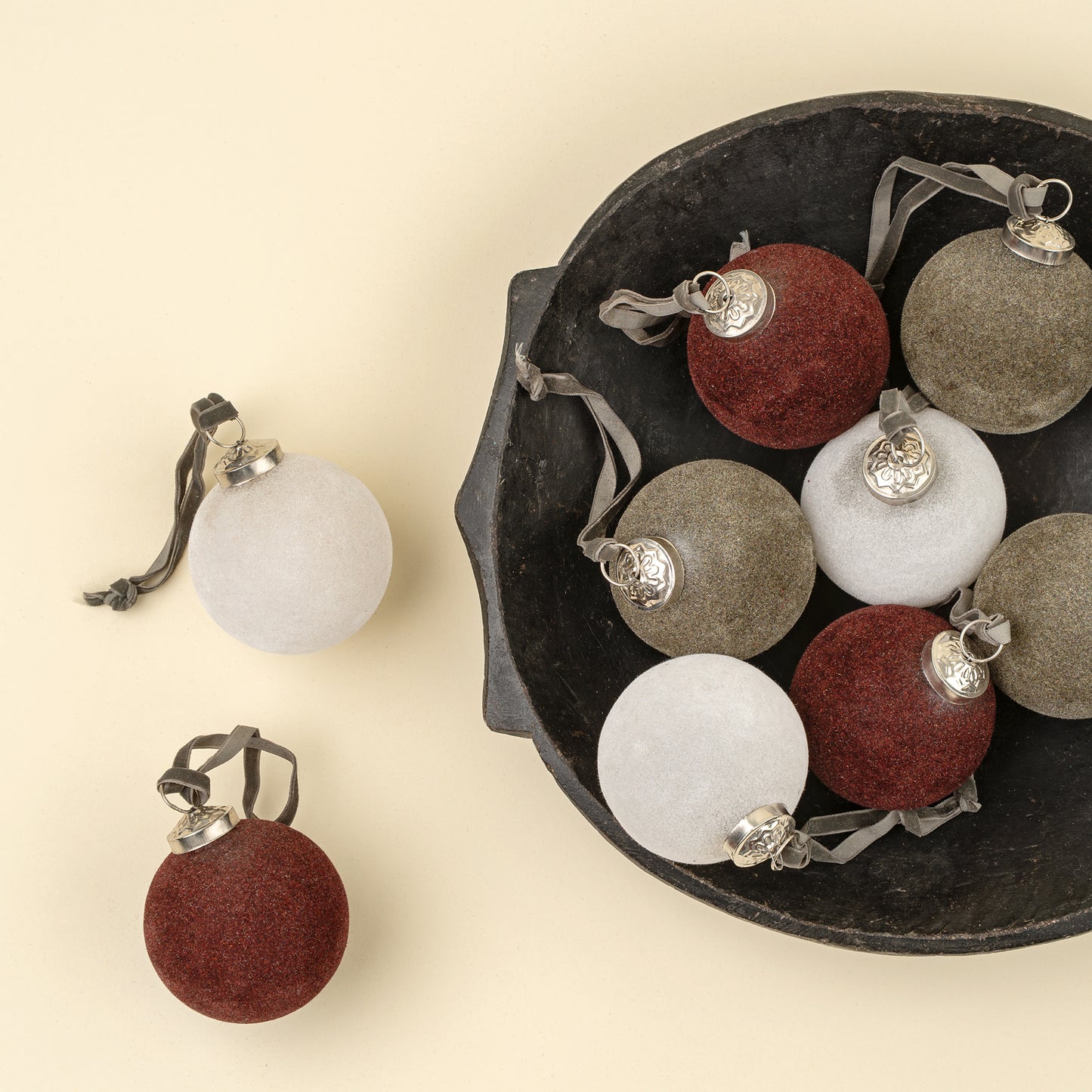 3" Velvet Bauble Ornament