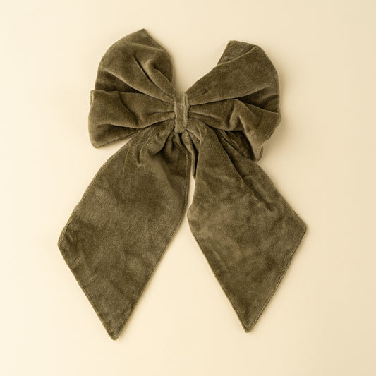 Velvet Bow w/ Clip