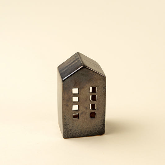 Midnight Ceramic Tealight House