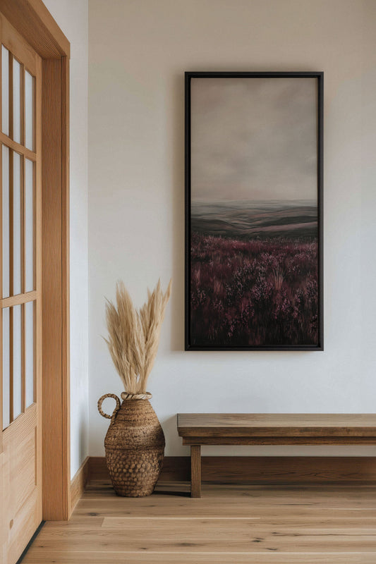 PURPLE STILLNESS, Work on stretched canvas