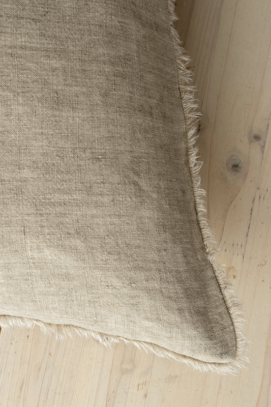 24x24 Lina Linen Pillow Almond