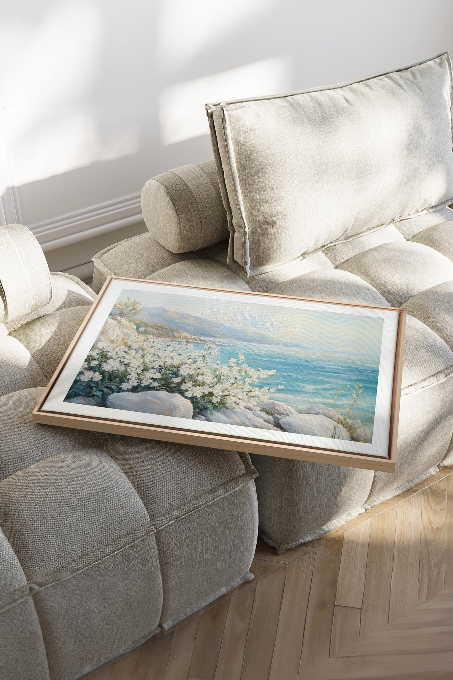 AZURE HORIZON, Artwork on stretched canvas