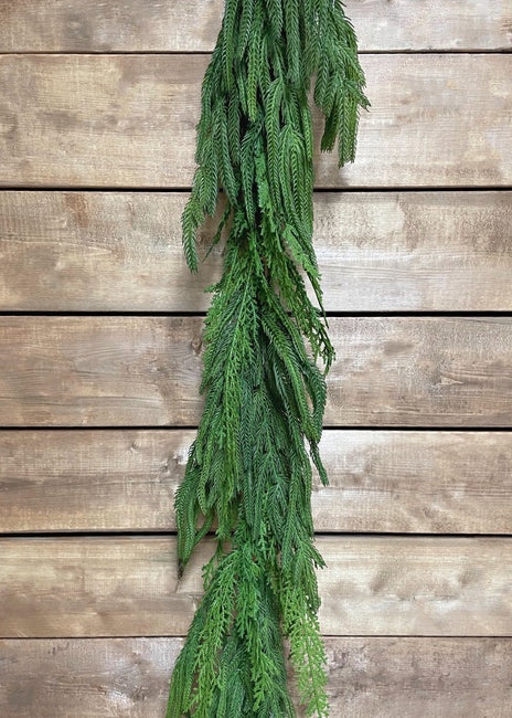 Faux Norfolk Pine & Sequoia Cypress Garland