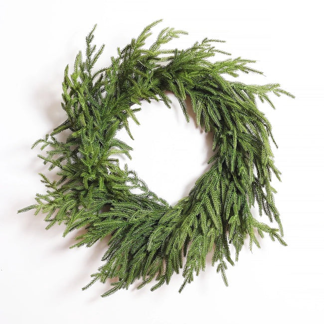 Norfolk Faux Pine Wreath 22"