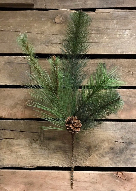 Faux Mixed Pine & Cone Pick