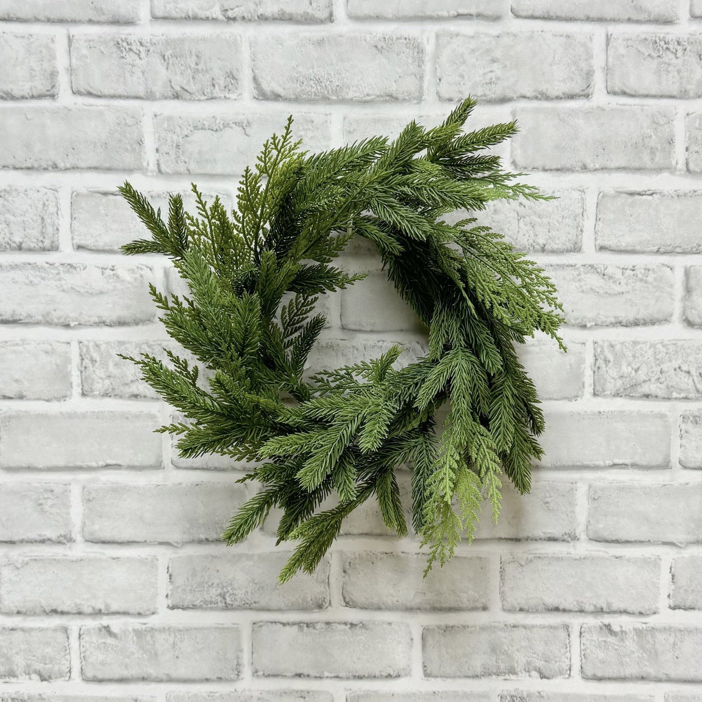 Faux Spruce & Cedar Candle Ring