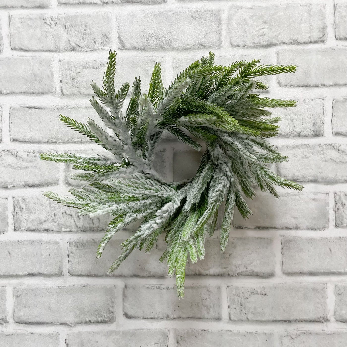 Faux Snowy Norfolk Candle Ring