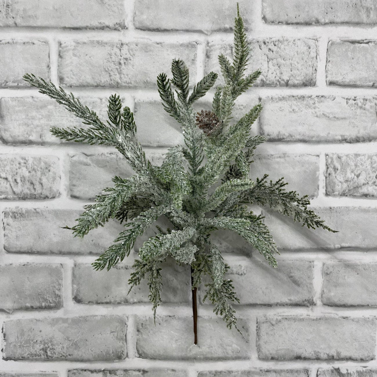 Faux Snowy Pine Pick