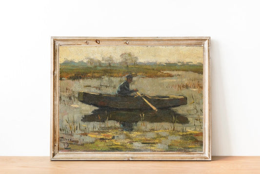 Vintage Print - Canoe