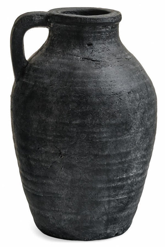 Textured Terracotta Jug - Black Wash