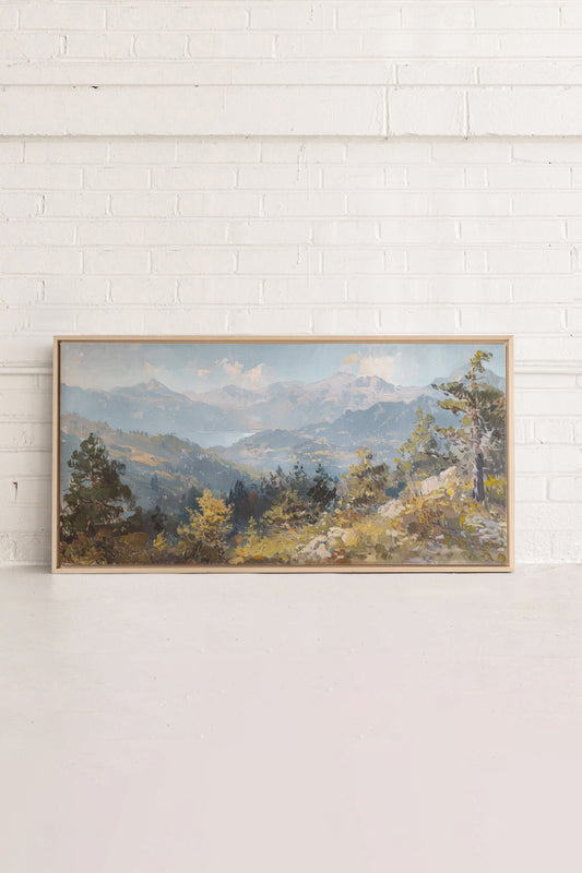 Austrian Alpenglow, Artwork on stretched canvas