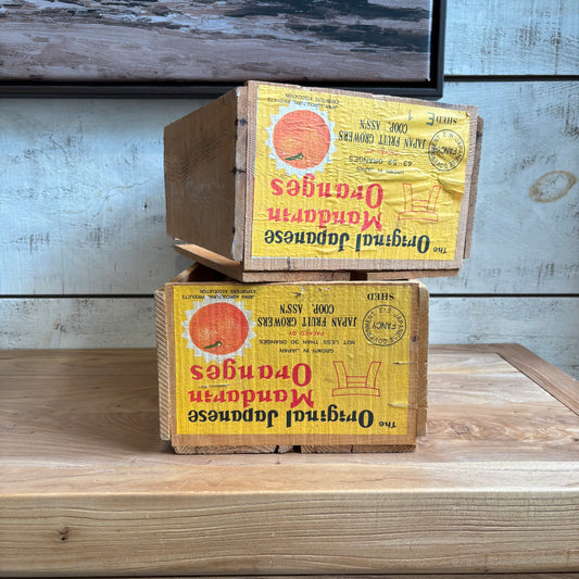 Vintage Japanese Mandarin Orange Crate -SM