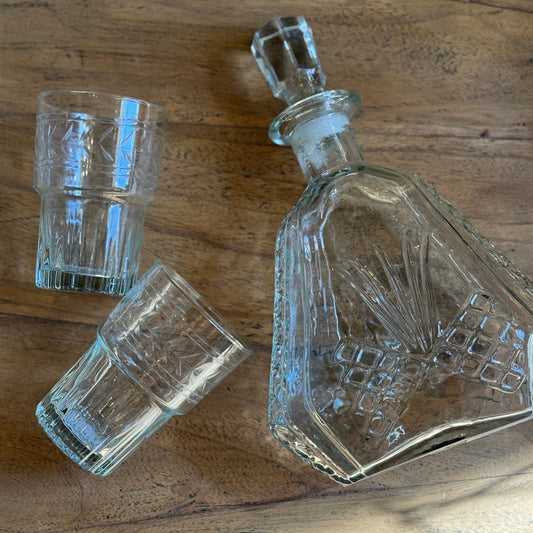 Etched Glass Decanter - 32 oz.