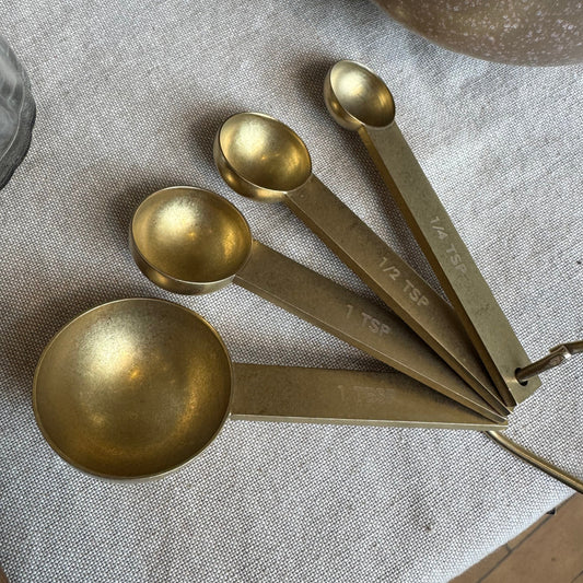 Measuring Spoons S/4 - Tumbled Gold