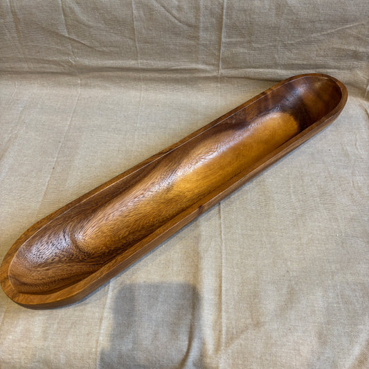 Vintage Wooden Bread Boat