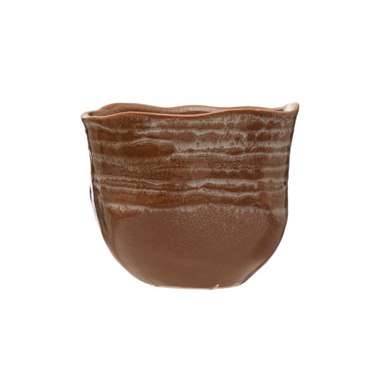 Reactive Glaze Stoneware Planter - Mulberry