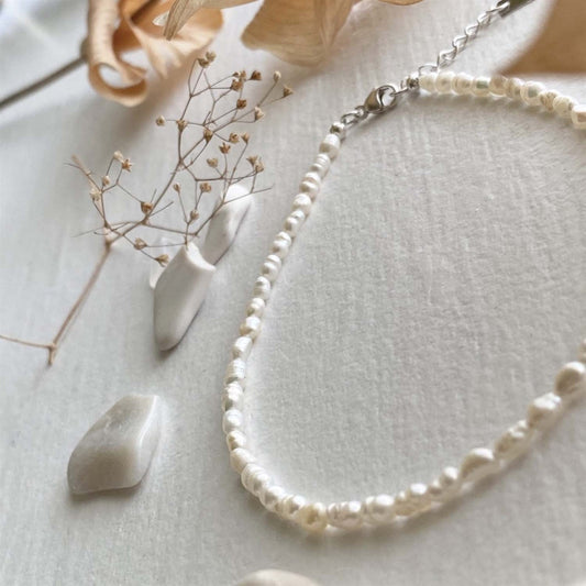 Freshwater Seed Pearl Bracelet w/Sterling Silver Findings