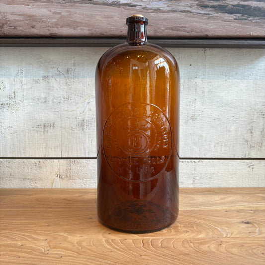 Vintage CHR Hansen Laboratory Brown Bottle w/Cork