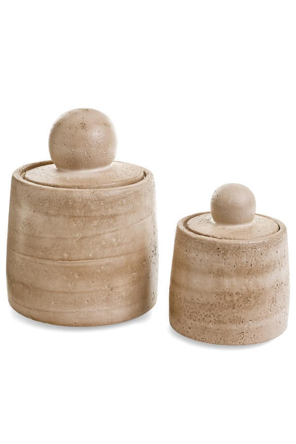 Beige Cement Canister