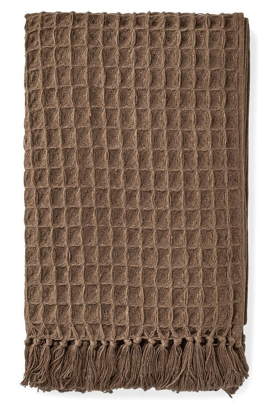 Oversized Cotton Throw - Waffle Knit