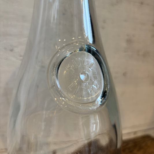 Vintage Glass Wine Carafe - Full Litre